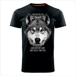 MAJICE BRE Muška majica WOLF MY EYES crna