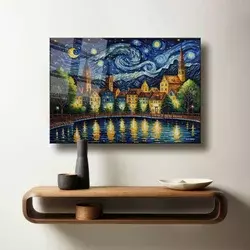 Wallity Dekorativna slika na kaljenom staklu, 60x90cm, Šarena