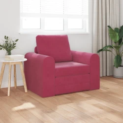 Krevet na razvlačenje Vinska crvena 98 x 71 x 83 cm Baršun