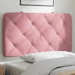 Vidaxl Blazina za vzglavje roza 80 cm žamet