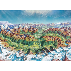 HEYE Puzzle Zemljevid Art: 2000 kosov
