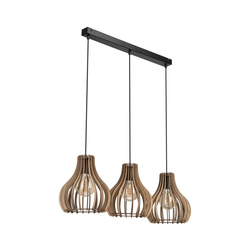 Luster na sajli TUCCI 3xE27/15W/230V hrast/crna