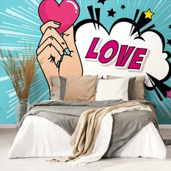 Tapeta s pop art dizajnom – LOVE - 98x66