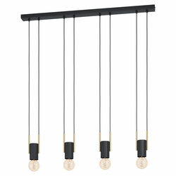 EGLO viseća lampa BITACHITO 4xE27 93 cm crna mesing bez senila 98858