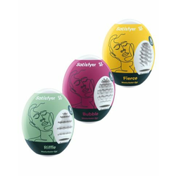 Komplet masturbatorjev Satisfyer Egg Riffle, Bubble & Fierce
