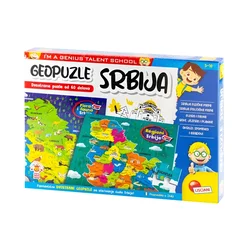 Lisciani Geopuzle Moja Srbija – dvostrana slagalica 60 delova, 5–10 godina