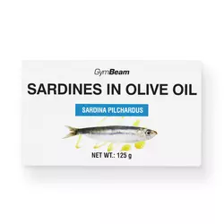 GymBeam Sardine v oljčnem olju 125 g