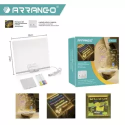 Arrango LED Svetleča Akrilna Tablica 20x20cm - Riši/Briši