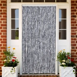 Zastor protiv muha srebrni 100 x 230 cm od šenila