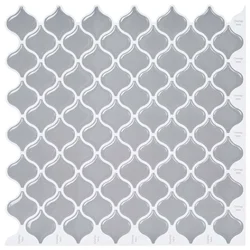 Lanturn ploča 10 pcs Siva 27 x 27 cm Poliuretan i PET