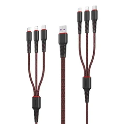 REMAX Share 6v1 USB kabel 2x Type-C 2x Lightning 2x Micro Dual 1+2m 5A RC-153