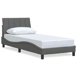Vidaxl Posteljni okvir brez vzmetnice Hanko temno siv 90x200 cm blago