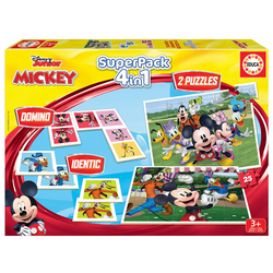 Puzzle domino i memory Mickey and Friends Disney Superpack Educa 2x25 dijelova