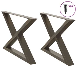Noge za klub stolić 2 kom. Prirodni čelik 70 x (42-43,3) cm Čelik