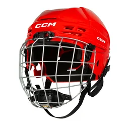 Hokejska čelada CCM Tacks 70 Combo Red Junior