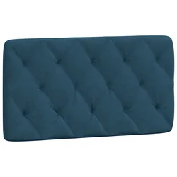 Vidaxl Blazina za vzglavje modra 100 cm žamet