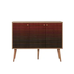 Hanah Home Mega 221 Komoda, Braon-Bordo
