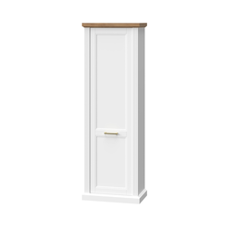 JELA VITRINA TARA-V1 - kolekcija Tara - Pacifik orah/Bela mat lak/Bela - 65x193x38 cm
