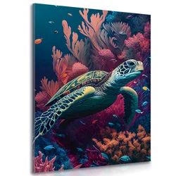 Slika nadrealistična želva - 40x60