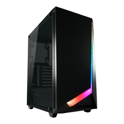 LC-POWER Strike Forcex707B ATX (LC-706B-ON) RGB gaming okno črno ohišje