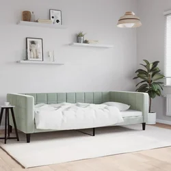 Dnevni ležaj svjetlosivi 100x190 cm baršunasti