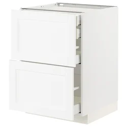 METOD / MAXIMERA Pod.orm.2front/2dnj/1srd/1vis.fiok, bela Enköping/bela im. drveta, 60x60 cm
