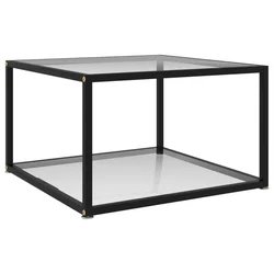 Stolić za kavu prozirni 60 x 60 x 35 cm od kaljenog stakla