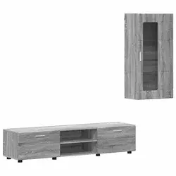 Set TV komoda Zidne FLORIN 3 pcs Siva Sonoma Konstruirano drvo