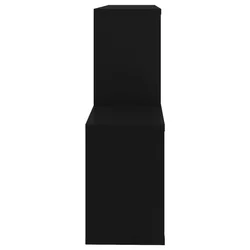 Zidna polica crna 100 x 18 x 53 cm konstruirano drvo