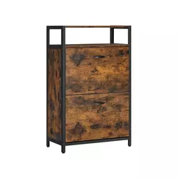 Songmics omara za čevlje 60x30x95 cm rjava