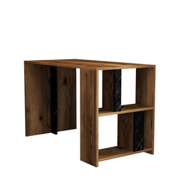 Hanah Home Lima Walnut Black Marble Radni sto 120x75.4x60??cm, Braon