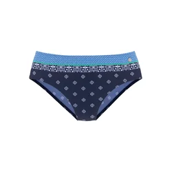 LASCANA Bikini hlačke modra/mornarska/zelena/bela