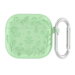 Zaštitna futrola Flower za AirPods 3, Svetlozelena