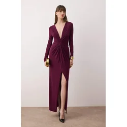 Trendyol Milla ženska haljina Tpraw25Ae00014, burgundac
