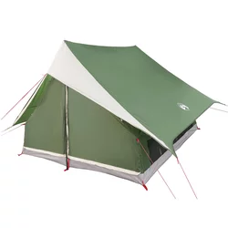 Obiteljski šator s krovom Zelena i bijela 256 x 256 x 185 cm