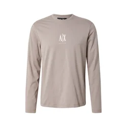 ARMANI EXCHANGE Majica temno bež/bela