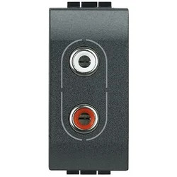 AVDIO VTIČNICA RCA×2 LIVING LIGHT ANTRACIT L4281