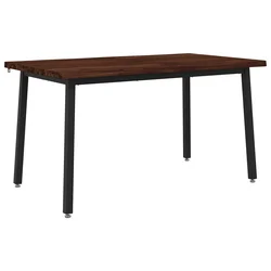 vidaXL 120 x 90 x 75 cm Masiven les akacije Temno rjava in črna