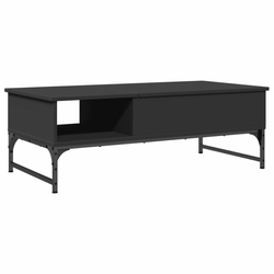 Stolić za kavu crni 100 x 50 x 35 cm konstruirano drvo i metal