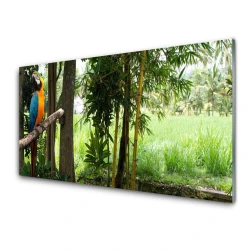tulup.si Steklena slika Parrot tree narava 140x70 cm 2 obešalnika