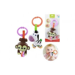 Teddies Gomoljček/živalska grizlica plastika 19cm 2 vrsti na kartici 4m+