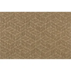 wash+dry PREDPRAŽNIK Dune Leaves Taupe 60/90 cm reliefno umazano rjava