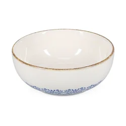Bela/modra porcelanasta skledica za juho 710 ml Azul – BonBistro