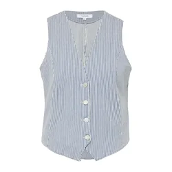 comma casual identity Telovnik  moder denim / bela