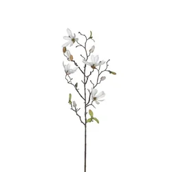 DekorDom Veštačko cveće Magnolia 1009102, 75 cm, Belo
