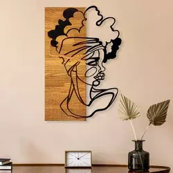 Wallity Zidna dekoracija African Woman 3, 33x3x50 cm, Smeđe boje