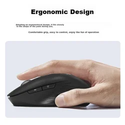 Venfish Bežični miš, 2.4GHz, Bluetooth, Crni