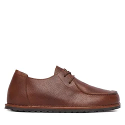BIRKENSTOCK Čevlji na vezalke Utti temno rjava