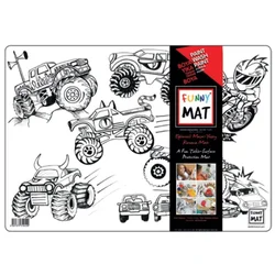 Funny Mat Podmetač za sto i bojanka, Monster Truck