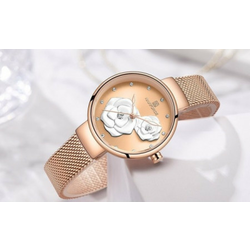 Naviforce 5013 rose gold ženski sat sa metalnom narukvicom